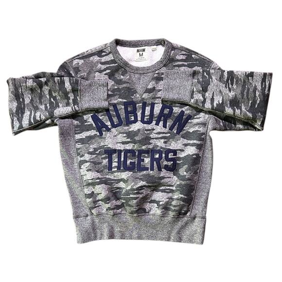 Auburn University Tigers Gray Camo Crewneck Sweatshirt Women's Medium - Picture 1 of 6